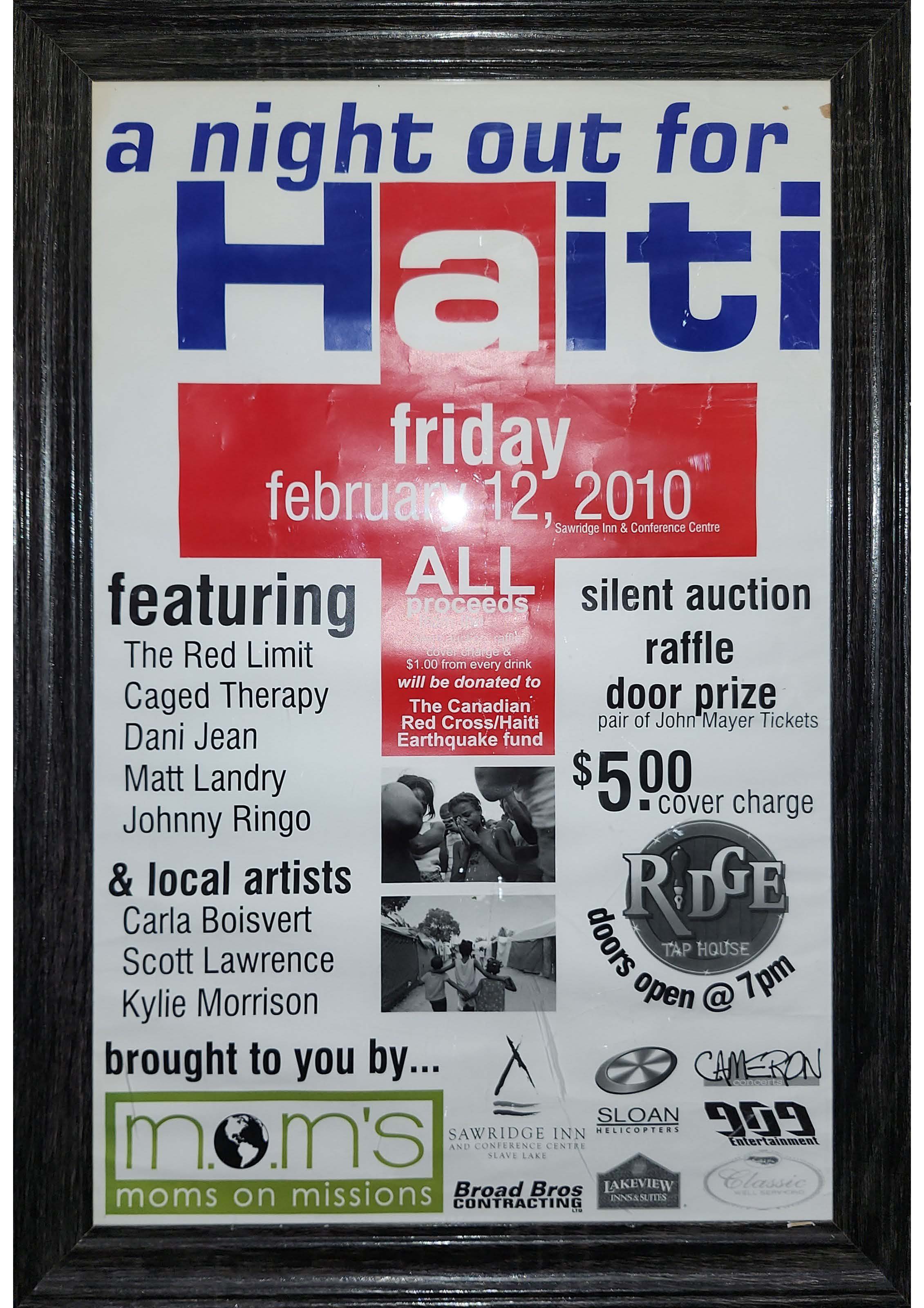 Johnny Ringo, I raised $50,000.00 for Haiti